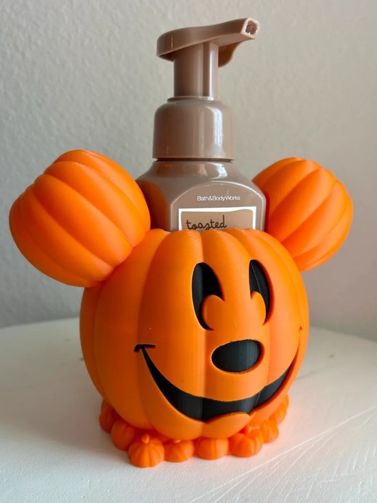 Hand Crafted Other - 3D PrinteBath & Body Works Orange Pumpkin Pal Jack-O-Lantern Foaming Soap Holder